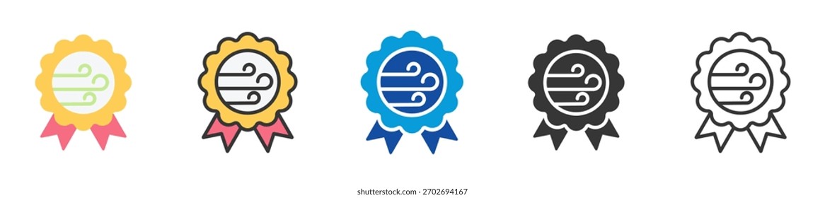 air quality icon set multi style various collection