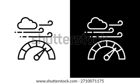 Air Quality Index White Icon Set Design