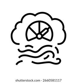 air quality line icon vector. air quality sign. isolated contour symbol black illustration
