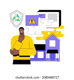 Air quality monitor abstract concept vector illustration. Indoor monitoring system, smart home detectors, air filtering, improve the air quality, sensor measuring pollution abstract metaphor.