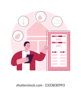 Air quality monitor abstract concept vector illustration. Indoor monitoring system, smart home detectors, air filtering, improve the air quality, sensor measuring pollution abstract metaphor.