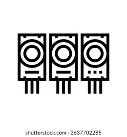 air quality monitoring sensor line icon vector. air quality monitoring sensor sign. isolated contour symbol black illustration