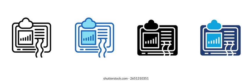 Air Quality Sensor icon Multi Style Vector Illustration