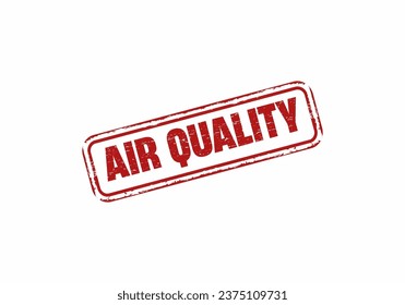 Air quality square grunge stamp