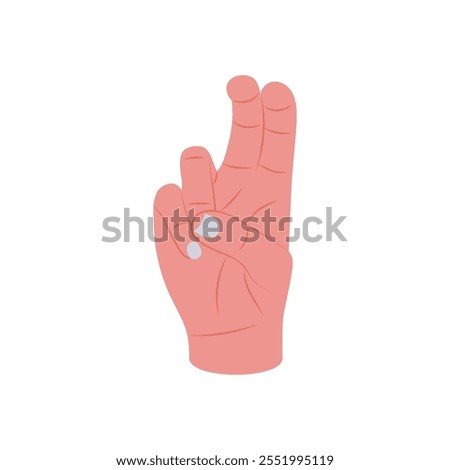 Air Quotes Hand Gesture Icon, Vector illustration