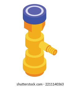 Air repair conditioner icon isometric vector. Home system. Maintenance man