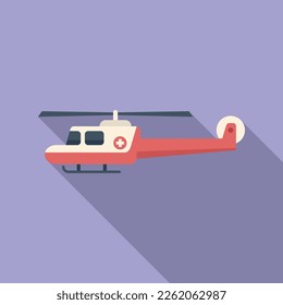 Luftrettungshubschrauber-Symbol, flacher Vektor. Seeteufer. Luftwache