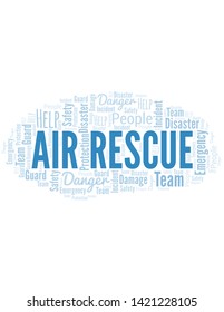 Air Rescue Word Cloud. Wordcloud Made With Text.