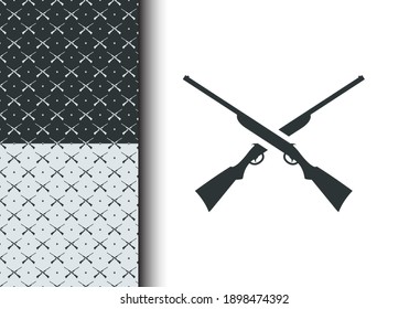 Air Rifle Seamless Pattern Vector For Background, Texture, Backdrop, Banner, Poster, Wallpaper, Sticker, Brochure, Textile, Fabric. Bandana Element. Isolated Background. Eps 10