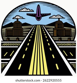 air runway art and illustration