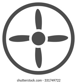Air Screw vector icon. Style is flat symbol, gray color, rounded angles, white background.