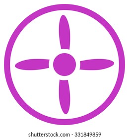 Air Screw vector icon. Style is flat symbol, violet color, rounded angles, white background.
