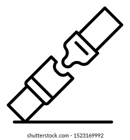 Air seat belt icon. Outline air seat belt vector icon for web design isolated on white background