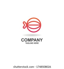 Logo-Design-Symbol für Luftschiffe, Vektorgrafik.
