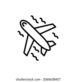 Air shipment thin line icon. Vector illustration for delivery service or logistic company.