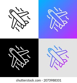 Air shipment thin line icon. Vector illustration for delivery service or logistic company.