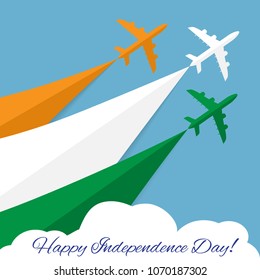 Air show in India. Happy Independence day