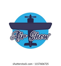 air show logo isolated on white background. vector illustration