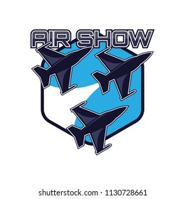 air show logo. vector illustration