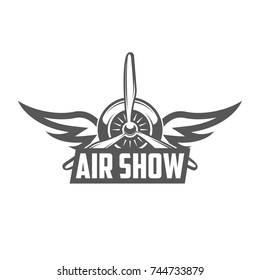 Air show. Retro badge