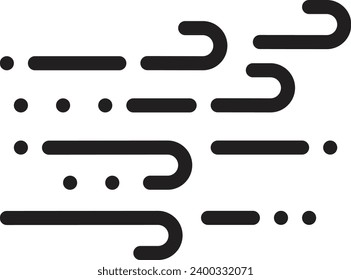 Icono de línea de vector único de aire