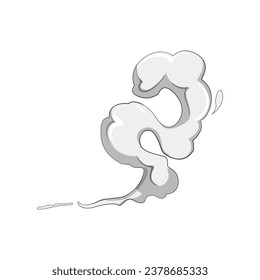 air smoke cloud cartoon. environment black, light smog, gas sky air smoke cloud sign. isolated symbol vector illustration