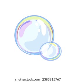 air soap bubbles cartoon. circle reflection, bubble fun, round shampoo air soap bubbles sign. isolated symbol vector illustration