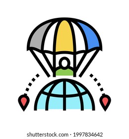 air sport tourism color icon vector. air sport tourism sign. isolated symbol illustration