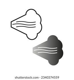 Air spray cloud icon. Aerosol, deodorant icon. Aerography fog icon. Car smoke icon. Vector illustration. Eps 10.