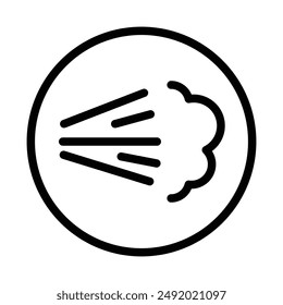 Air spray cloud icon design in filled and outlined style