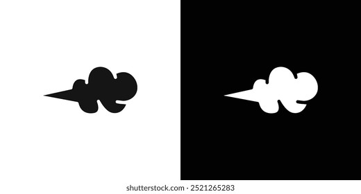 Air spray cloud icon Flat line illustration