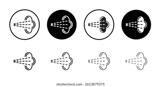 Air spray cloud icon Isolated flat vector in outline