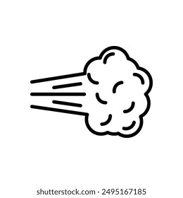 Air Spray Cloud Icon Lineare Logo-Marke in Schwarz und Weiß