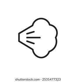 Air spray cloud icon Outline vector for web ui