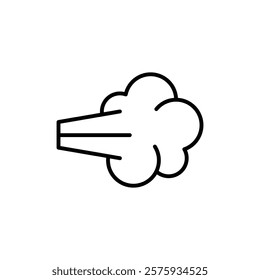 Air spray cloud icon simple vector symbol