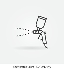 Icono de concepto de línea delgada vectorial Gun spray de aire o elemento de diseño