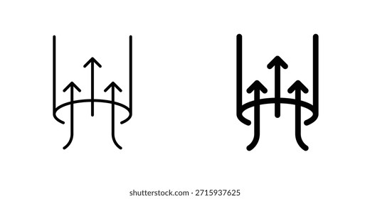 Air suction icon design collection. Vector sign and symbol for UI designs