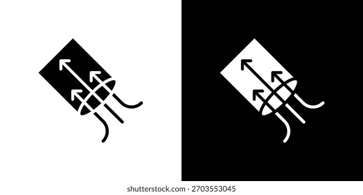 Luftabsaugung Symbol Abbildung doodle. Flache Illustration, Vektorsatz