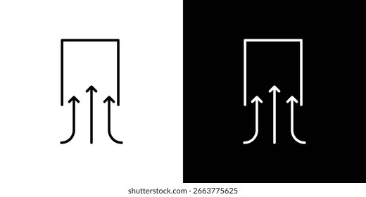 Air suction icon linear icon. Line with editable stroke