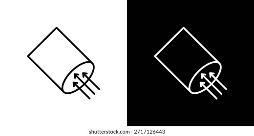 Icono de la succión del aire, muestra del Vector del contorno, Descarga del diseño del logotipo