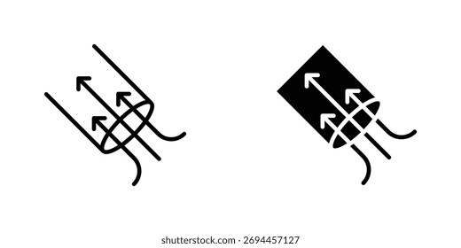 Luftansaugsymbol Einfache Vektorgrafik für Grafik- und Webdesign.
