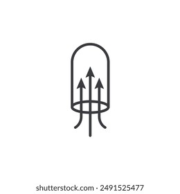 Air suction icon symbol design collection