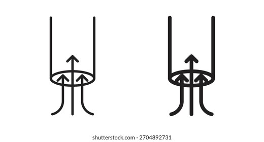 Icono de succión de aire colección de Vector. Vector ilustraciones de símbolos de stock