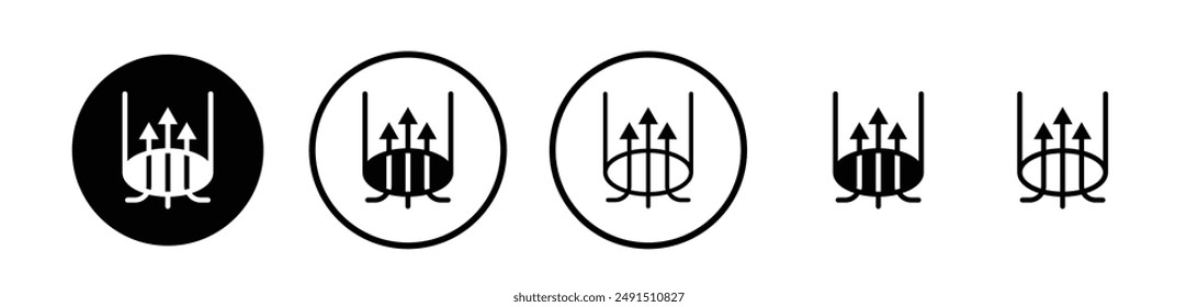 Air suction line icon collection