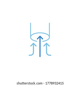 Air Suction Vector Icon Logo Design