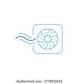 Air Suction Vector Icon Logo Design