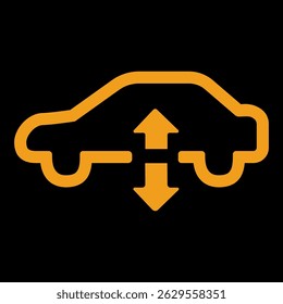 Suspensão de ar sinal simples do painel do carro do motor sinal de luz alerta