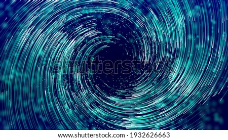 Air swirl flow. Digital technology vortex. Spiral data swirl spin. Twirl circle hurricane background