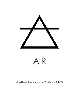 Air symbol, vector illustration, element of nature