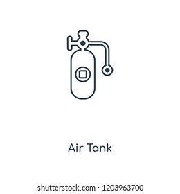 Air Tank concept line icon. Linear Air Tank concept outline symbol design. This simple element illustration can be used for web and mobile UI/UX.